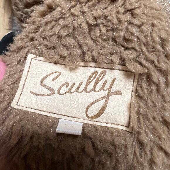 SCULLY Western Wear Boho Vegan Faux Fur Lined Vest Glam Size Medium - Picture 4 of 5